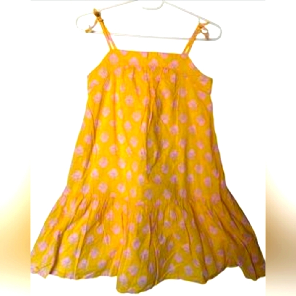 JANIE AND JACK Yellow Sundress with Pink Flowers. (B1)
